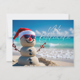 Mele Kalikimaka God jul Island Beach Stil Vykort