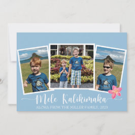 Mele Kalikimaka God jul Plumeria Julkort