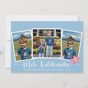 Mele Kalikimaka God jul Plumeria Julkort