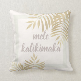 Mele Kalikimaka Guld Handflatan Träd Dekorativ kud Kudde