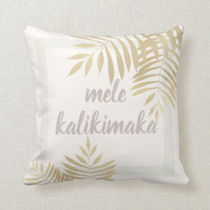 Mele Kalikimaka Guld Handflatan Träd Dekorativ kud Kudde