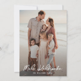 Mele Kalikimaka Handflatan Lövs Family Photo jul Julkort