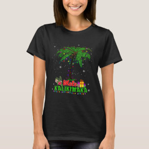 Mele Kalikimaka Handflatan Träd Hawaiian jul in Ju T Shirt