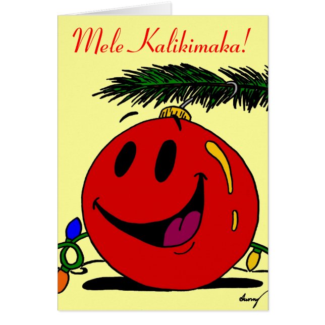 Mele Kalikimaka Hawaiaans julkort Hälsningskort (Framsidan)
