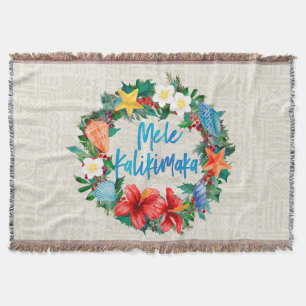 Mele Kalikimaka hawaiansk julkran Filt