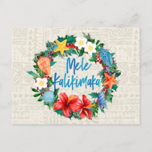 Mele Kalikimaka hawaiansk julkran Helg Vykort