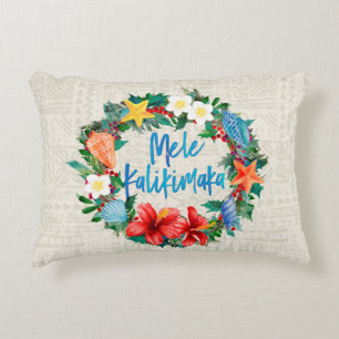 Mele Kalikimaka hawaiansk julkran Prydnadskudde