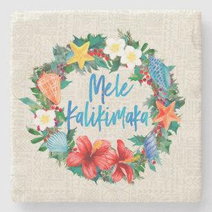 Mele Kalikimaka hawaiansk julkran Stenunderlägg