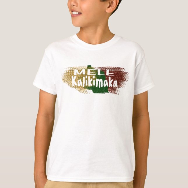 Mele Kalikimaka Hawaii glitter splatterskjorta Tee (Framsida)