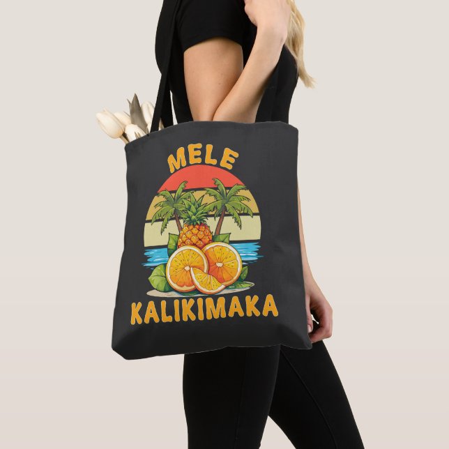 Mele Kalikimaka Hawaii God jul Tygkasse (Närbild)