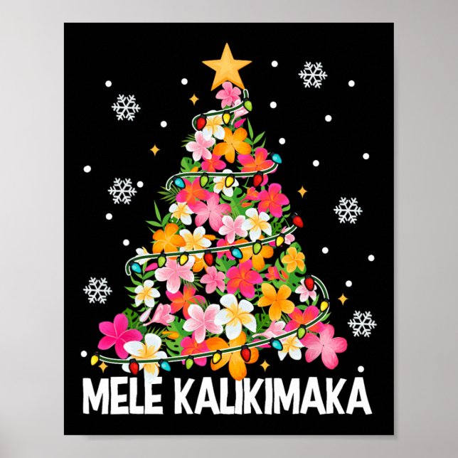 Mele Kalikimaka Hawaii Hawaiian Julafton Gir Poster (Framsidan)