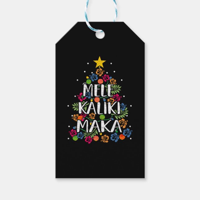 Mele Kalikimaka Hawaii jul Presentetikett (Framsidan)