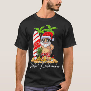Mele Kalikimaka Hawaii jul Surfing Santa Xma T Shirt