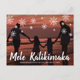 Mele Kalikimaka Hawaiian Beach Photo jul Helg Vykort