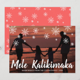 Mele Kalikimaka Hawaiian Beach Photo jul Julkort