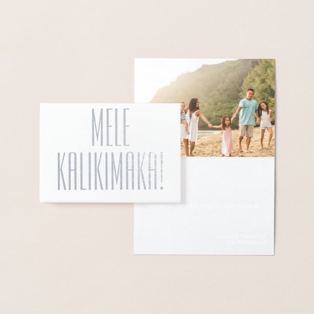 MELE KALIKIMAKA HAWAIIAN CHRISTMAS CARD FOIL FOLIERAT KORT (Display)