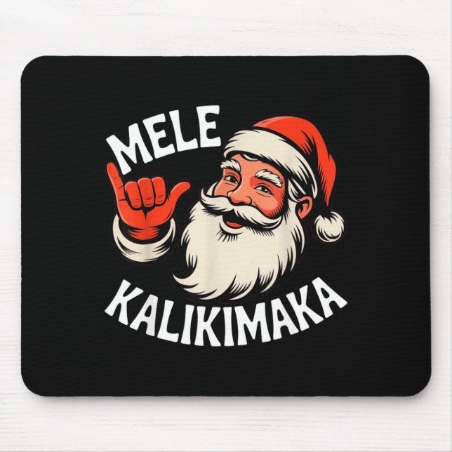 Mele Kalikimaka Hawaiian Christmas Santa Cartoon D Musmatta (Framsidan)