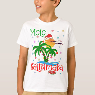 Mele Kalikimaka Hawaiian God jul Aloha Mat T Shirt