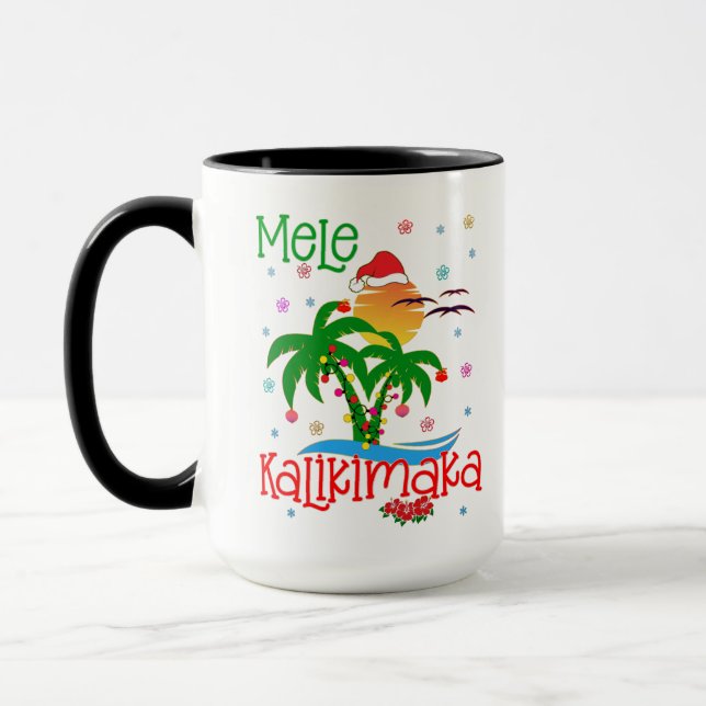 Mele Kalikimaka Hawaiian God jul Aloha  Mugg (Vänster)