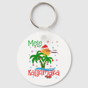 Mele Kalikimaka Hawaiian God jul Aloha Nyckelring