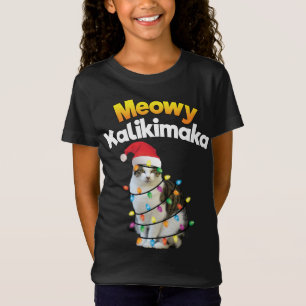 Mele Kalikimaka Hawaiian God jul Cat Light T Shirt
