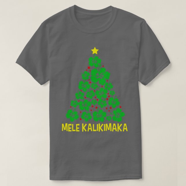 Mele Kalikimaka Hawaiian God jul Hawaii Me T Shirt (Design framsida)