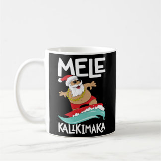Mele Kalikimaka Hawaiian Hawaii Surfing Santa Kaffemugg