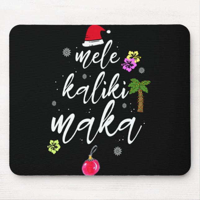 Mele Kalikimaka Hawaiian Hawaii Xmas Pajama Palm T Musmatta (Framsidan)