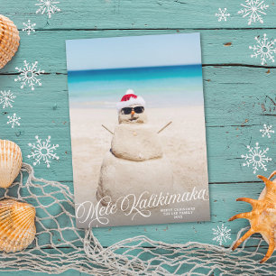 Mele Kalikimaka Hawaiian Helgdag Photo Card Julkort