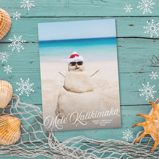 Mele Kalikimaka Hawaiian Helgdag Photo Card Julkort (Skapare uppladdad)