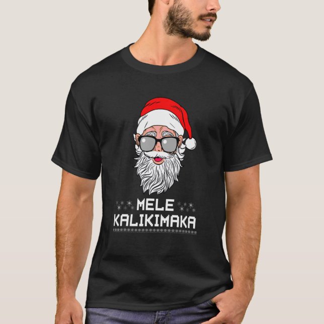 Mele Kalikimaka Hawaiian Helgdag Vacation Hawaii C T Shirt (Framsida)