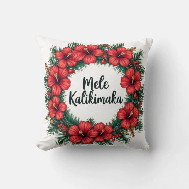 Mele Kalikimaka Hawaiian Holiday Art Kudde (Framsida)
