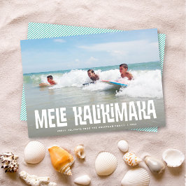 Mele Kalikimaka Hawaiian Island Vacation Helgdag Julkort