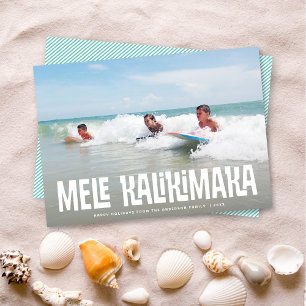 Mele Kalikimaka Hawaiian Island Vacation Helgdag Julkort