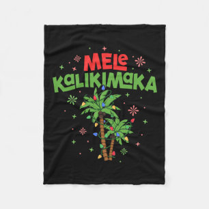 Mele Kalikimaka Hawaiian jul Handflatan Träd Light Fleecefilt
