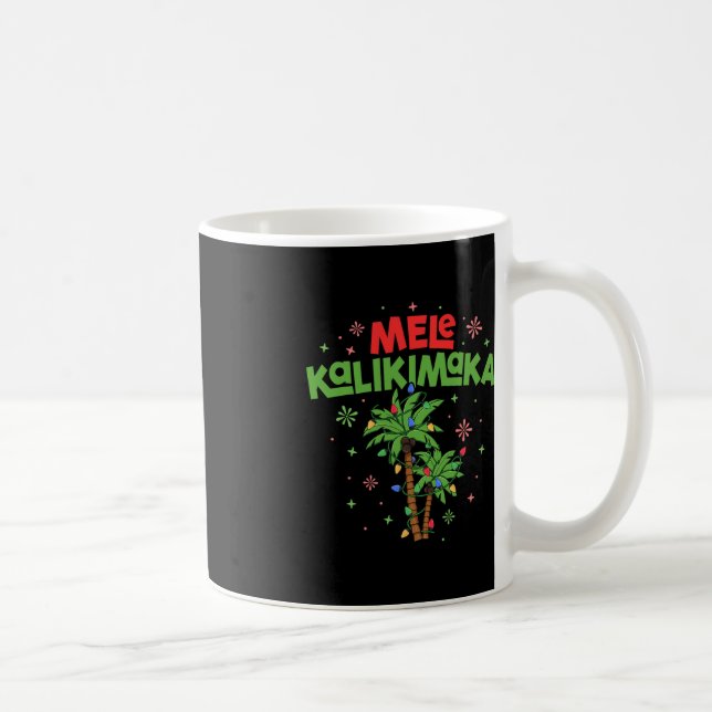 Mele Kalikimaka Hawaiian jul Handflatan Träd Light Kaffemugg (Höger)