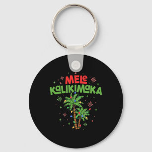Mele Kalikimaka Hawaiian jul Handflatan Träd Light Nyckelring