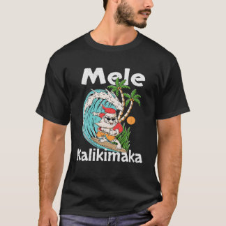 Mele Kalikimaka Hawaiian jul Handflatan Träd Light T Shirt