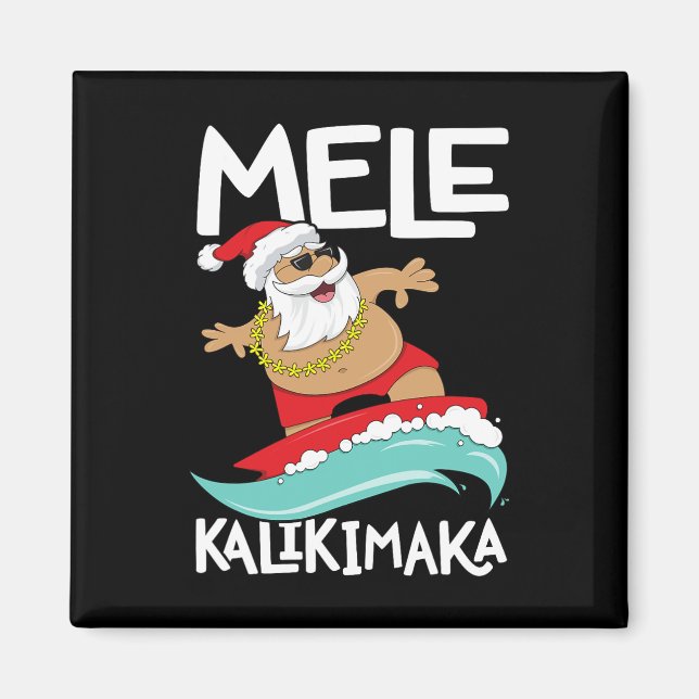 Mele Kalikimaka Hawaiian jul Hawaii Surfing Magnet (Framsidan)
