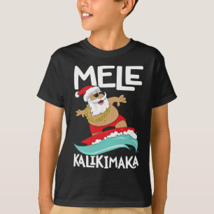 Mele Kalikimaka Hawaiian jul Hawaii Surfing T Shirt