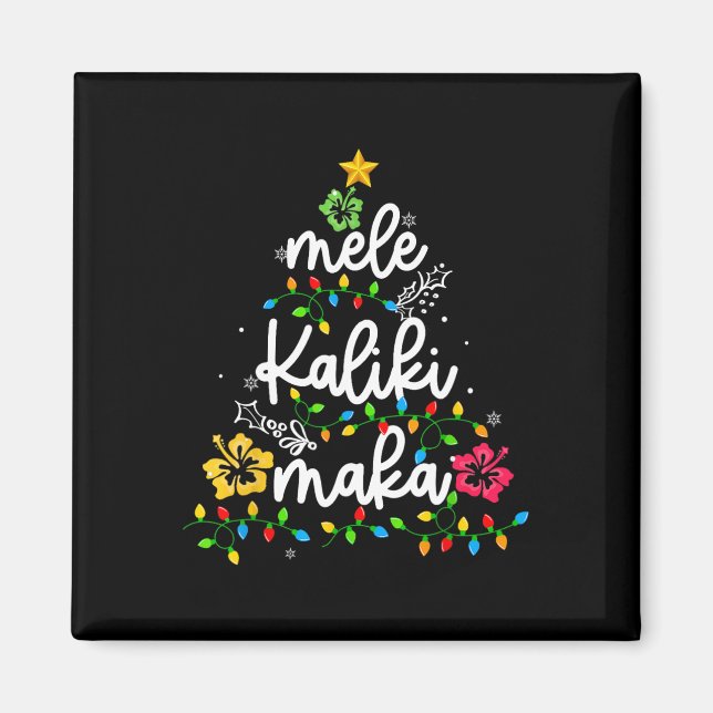 Mele Kalikimaka Hawaiian jul Hawaii Tropical Magnet (Framsidan)
