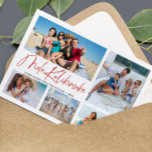Mele Kalikimaka Hawaiian jul Photo Collage Julkort<br><div class="desc">Mele Kalikimaka Hawaiian jul Photo Collage Card. Utformning med fem familjefotografier,  typografiskt skript Mele Kalikimaka i trendigets röda bokstäver,  din familj namn och år.</div>