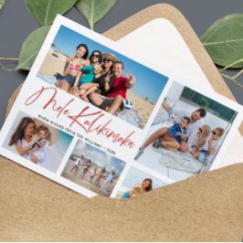 Mele Kalikimaka Hawaiian jul Photo Collage Julkort