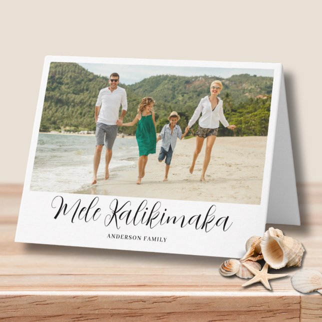 Mele Kalikimaka Hawaiian jul Photo Kort (Skapare uppladdad)