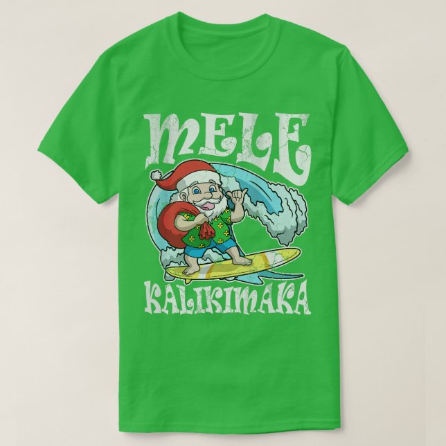 Mele Kalikimaka Hawaiian jul T Shirt (Design framsida)