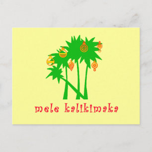 Mele Kalikimaka Hawaiian julapparel Helg Vykort