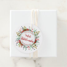 Mele Kalikimaka Hawaiian Juletiketters