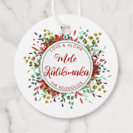 Mele Kalikimaka Hawaiian Juletiketters Gåvor Etiketter
