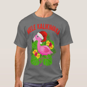 Mele Kalikimaka Hawaiian julflamingo Tropik T Shirt