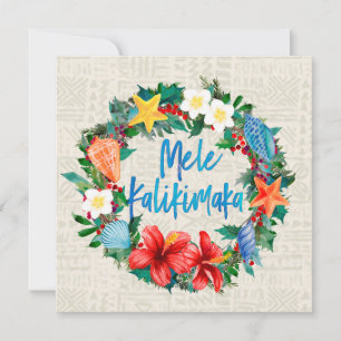 Mele Kalikimaka Hawaiian-julfransen Julkort